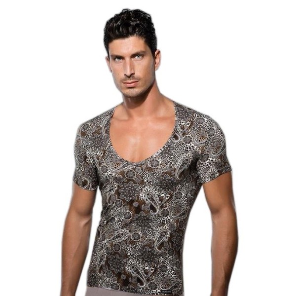 لباس زیر تی شرت  مردانه یقه باز دورآنس Men t shirt Doreanse tropical dream 2830