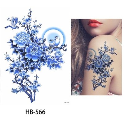 تاتو موقت|تاتو موقت بدن بر چسب   Tatoo FOR Girl  Flower 3D Beauty Stickers  HB-566|فروشگاه مانیبا