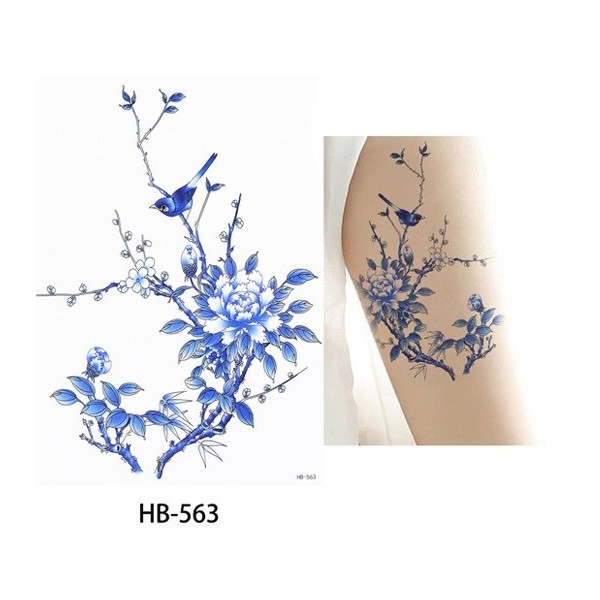 تاتو موقت بدن بر چسب   Tatoo FOR Girl  Flower 3D Beauty Stickers  HB-563