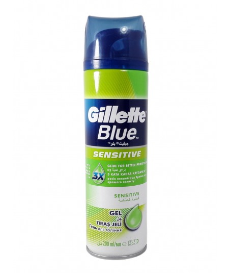 محصولات اصلاح صورت ژل اصلاح ژیلت بلوتری سنستیو Blue 3 sensitive gel gillette