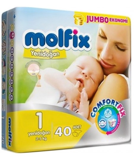 پوشک بچه مولفیکس پوشک بچه مولفیکس سایز 1 Molfix baby diapers
