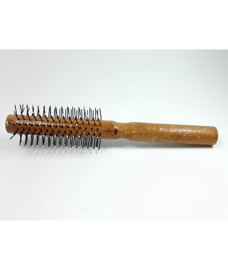 برس گرد برس سوزنی گرد چوبی شسوار اترنا Hair brush Dr.morning